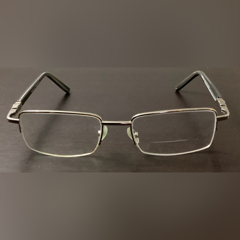 Runway Metal Eyeglass Frames Men’s Eyewear Run111 Silver 53-19-140 Half Rim